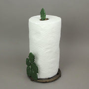 Green Cast Iron Monstera Leaf Design Countertop Paper Towel Holder - Easy Assembly - Adds Rustic Tropical Flair to Kitchen