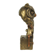 Enchanting Resin Steampunk Owl Sculpture: Intricate Clockwork Design, Hand-Painted Bronze Finish, Perfect Home Decor Accent