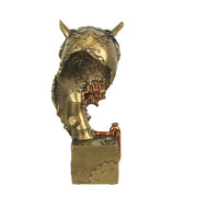 Enchanting Resin Steampunk Owl Sculpture: Intricate Clockwork Design, Hand-Painted Bronze Finish, Perfect Home Decor Accent