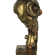 Enchanting Resin Steampunk Owl Sculpture: Intricate Clockwork Design, Hand-Painted Bronze Finish, Perfect Home Decor Accent