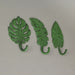 Green - Image 5 - Set of 3 Cast Iron Green Tropical Leaf Decorative Wall Decor Hooks Towel Hanger Rack