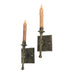 Set of 2 Antique Bronze Finish Cast Iron Torchbearer Hand Wall Sconce Candle Holders: Rustic Charm for Western Décor - 8