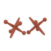 Orange - Image 1 - Retro-Inspired Orange Enamel Painted Cast Iron Giant Jack Bookends - Vintage Style Decorative Sculptures