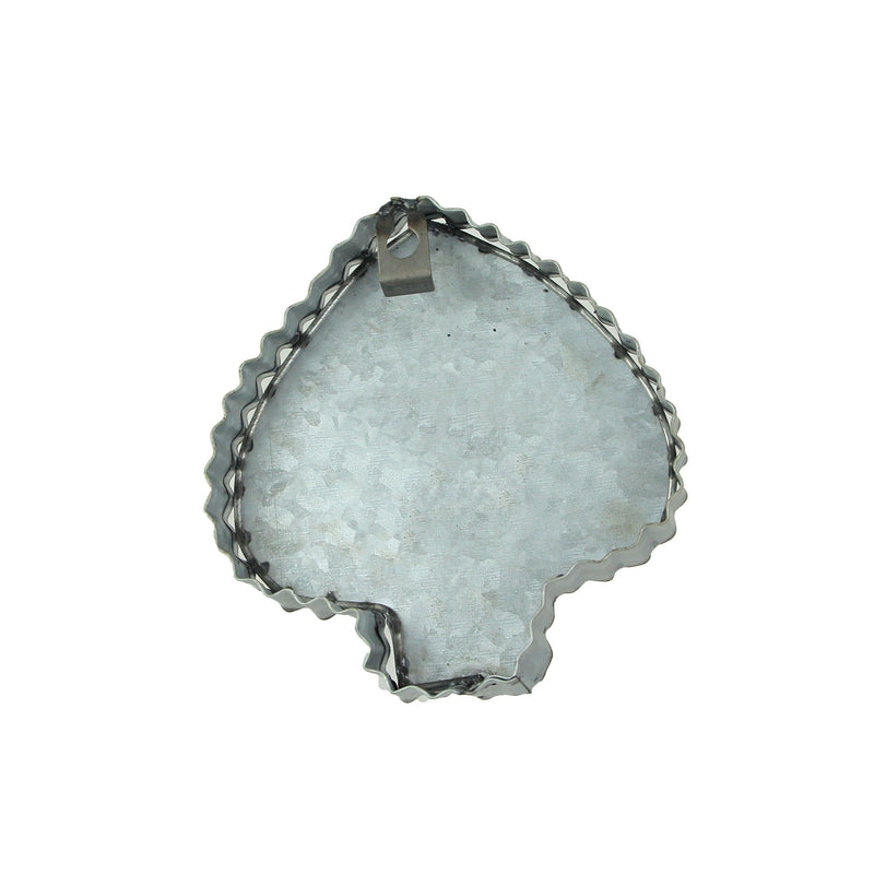 Set of 4 Rustic Galvanized Zinc Finish Playing Card Suit Cookie Cutter Wall Hooks for Kitchens, Dining Rooms and Holiday Home