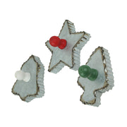 Set of 3 Oversized Galvanized Zinc Finish Holiday Christmas Cookie Cutter Wall Hooks - Perfect for Adding a Festive and
