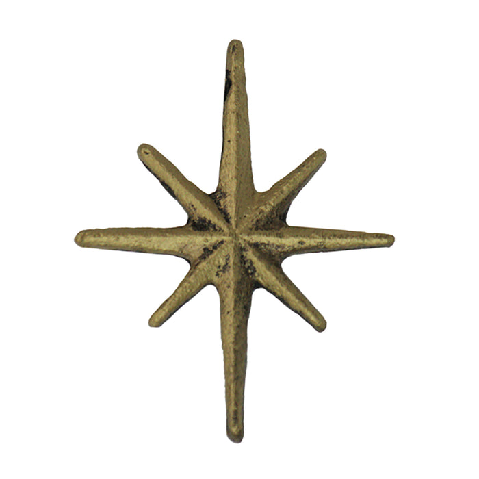 Gold - Image 1 - Set of 6 Unique Antique Gold Starburst Cast Iron Drawer Pulls & Cabinet Knobs - Add Mid Century Modern Charm