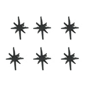 Black - Image 1 - Set of 6 Antique Black Finish Mid-Century Modern Décor Starburst Cast Iron Drawer Pulls Cabinet Knobs -