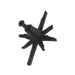 Black - Image 3 - Set of 6 Antique Black Finish Mid-Century Modern Décor Starburst Cast Iron Drawer Pulls Cabinet Knobs -
