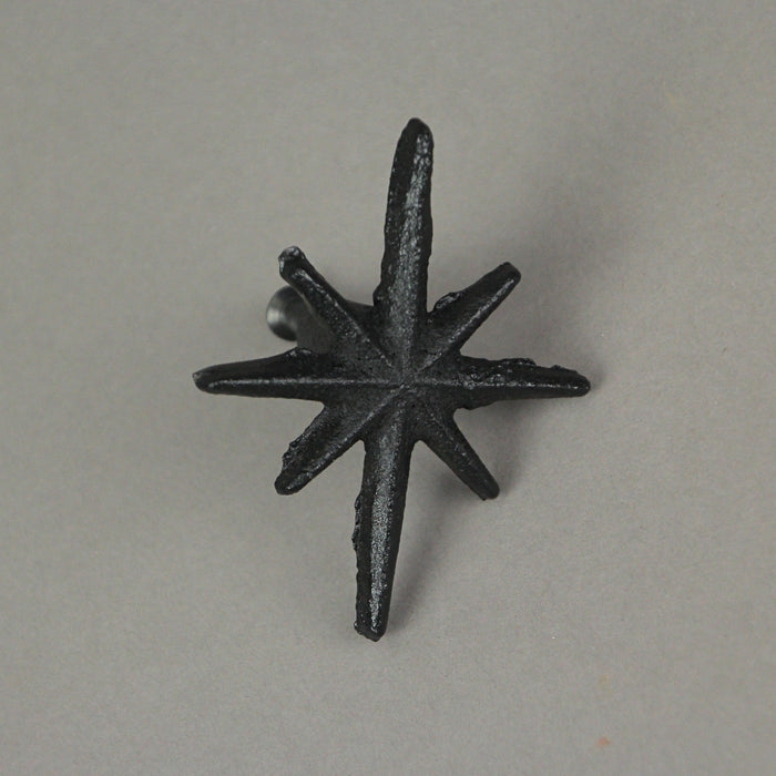Black - Image 4 - Set of 6 Antique Black Finish Mid-Century Modern Décor Starburst Cast Iron Drawer Pulls Cabinet Knobs -