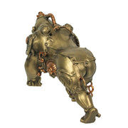 Stunning 11-Inch Resin Bronze Finish Steampunk Gorilla Sculpture: A Unique Home Decor Art Statue, Perfect for Adding