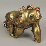 Stunning 11-Inch Resin Bronze Finish Steampunk Gorilla Sculpture: A Unique Home Decor Art Statue, Perfect for Adding
