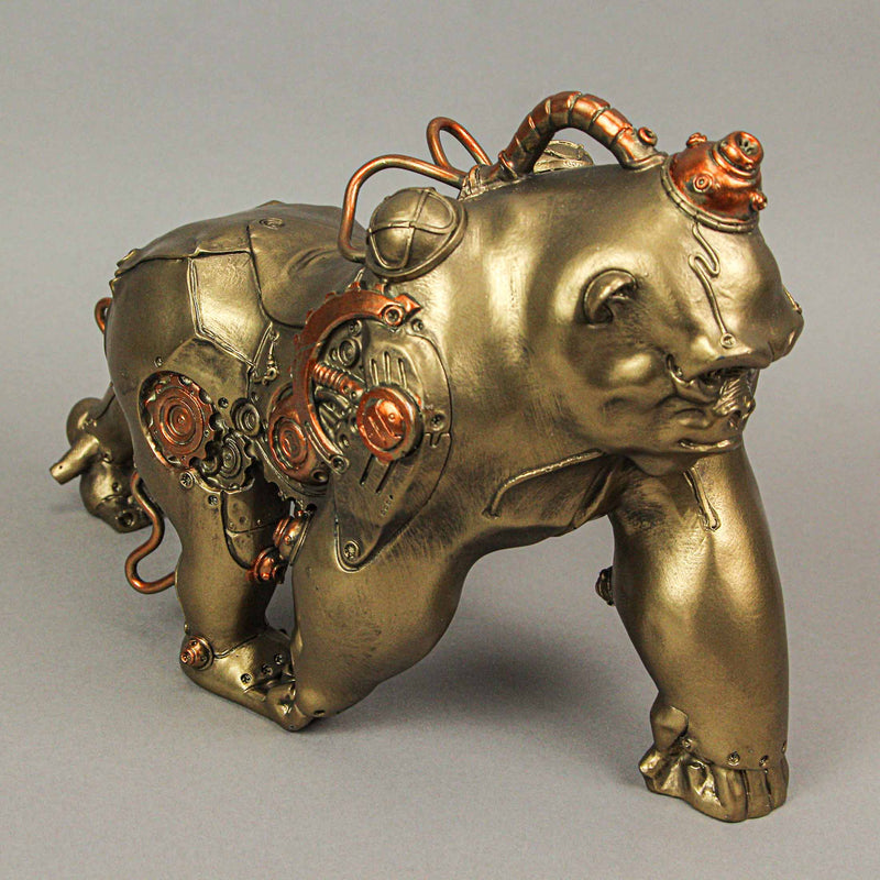 Stunning 11-Inch Resin Bronze Finish Steampunk Gorilla Sculpture: A Unique Home Decor Art Statue, Perfect for Adding