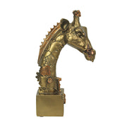 Resin Bronze Finish Steampunk Giraffe Sculpture, 11.75 Inches High - Artistic Animal Home Decor Figurine Capturing Clockwork