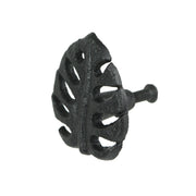 Black - Image 2 - Set of 6 Black Cast Iron Monstera Leaf Drawer Pulls: Decorative Cabinet Knobs Bringing Tropical Elegance to