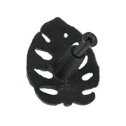 Black - Image 3 - Set of 6 Black Cast Iron Monstera Leaf Drawer Pulls: Decorative Cabinet Knobs Bringing Tropical Elegance to