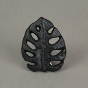 Black - Image 4 - Set of 6 Black Cast Iron Monstera Leaf Drawer Pulls: Decorative Cabinet Knobs Bringing Tropical Elegance to