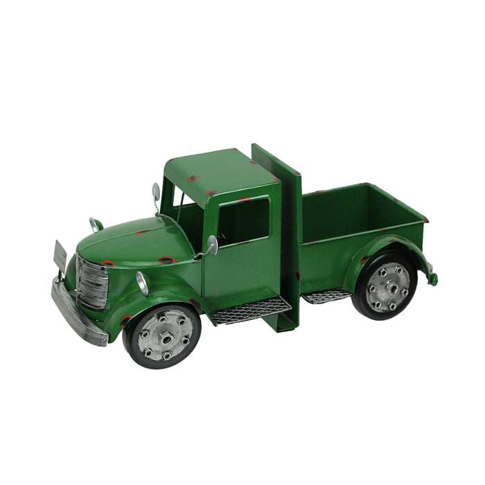 Green - Image 1 - Set of 2 Weathered Green Finish Vintage Pickup Truck Metal Bookends Rustic Decorative 6.75 Inches High -