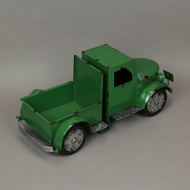 Green - Image 6 - Set of 2 Weathered Green Finish Vintage Pickup Truck Metal Bookends Rustic Decorative 6.75 Inches High -