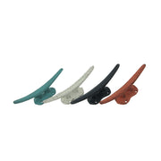 Coral - Image 6 - Set of 4 Vibrant Coastal Color Cast Iron Boat Cleat Wall Hooks/Drawer Pulls - Stylish 5.75 Inches