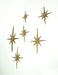 Gold - Image 2 - Set of 6 Metallic Gold Cast Iron Starburst Wall Hangings Mid Century Modern Décor 8 Pointed Stars