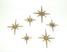 Gold - Image 3 - Set of 6 Metallic Gold Cast Iron Starburst Wall Hangings Mid Century Modern Décor 8 Pointed Stars