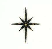 Gold - Image 4 - Set of 6 Metallic Gold Cast Iron Starburst Wall Hangings Mid Century Modern Décor 8 Pointed Stars - Perfect