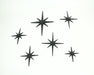 Black - Image 3 - Enchanting Set of 6 Black Cast Iron Starburst Wall Hangings - Mid Century Modern Decor with Elegant 8