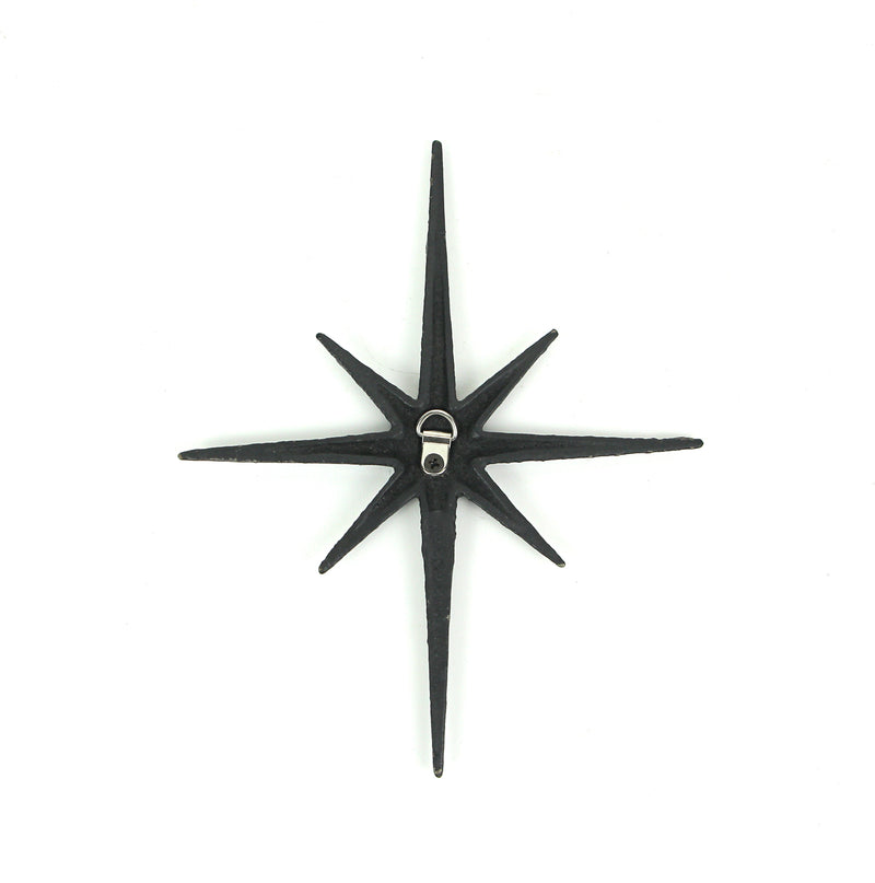 Black - Image 4 - Enchanting Set of 6 Black Cast Iron Starburst Wall Hangings - Mid Century Modern Decor with Elegant 8