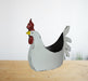 White - Image 5 - Rustic White Finish Metal Rooster Planter - Indoor/Outdoor Decorative Flower Pot for Home and Garden - 15.5