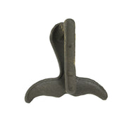 Zeckos Bronze Finish Cast Iron Whale Tail Door Knocker: Decorative Coastal Nautical Accent for a Welcoming Home Entrance -