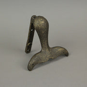 Zeckos Bronze Finish Cast Iron Whale Tail Door Knocker: Decorative Coastal Nautical Accent for a Welcoming Home Entrance -