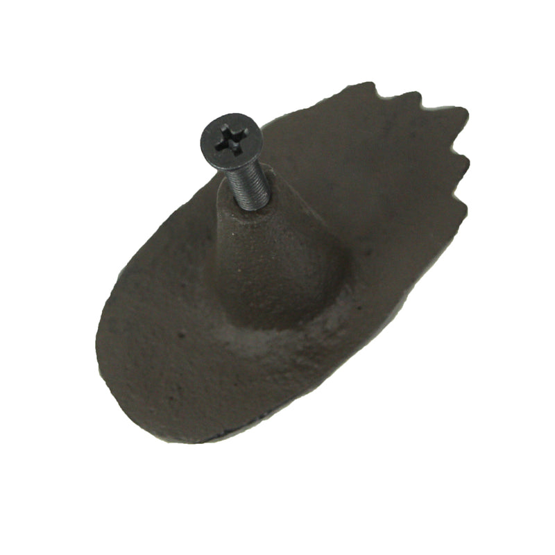 Set of 6 Cast Iron Bear Paw Drawer Pulls Set: Rustic Cabinet Knobs for Cabin, Lodge, or Home Decor - Wilderness-Inspired