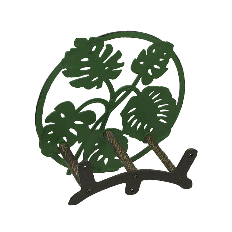 Monstera Leaf - Image 3 - Green Monstera Leaf Cast Iron Wall-Mounted Garden Hose Holder - Stylish and Functional Decorative