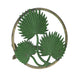 Palm Frond - Image 1 - Green Cast Iron Palm Frond Wall Mounted Garden Hose Hanger Holder - Decorative Outdoor Organizer -