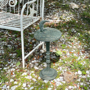 Garden Sundial Clock, 23 Inch Verdigris Cast Iron Celestial Pedestal Image 2