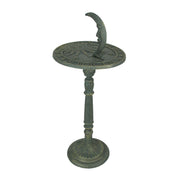 Verdigris Green Finish Cast Iron Sun, Moon and Stars Celestial Sundial - Decorative Garden Pedestal Sun Clock - Outdoor Decor