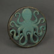 Green - Image 4 - Zeckos Verdigris Octopus Garden Hose Hanger - Cast Iron Decorative Wall-Mounted Holder - 12-Inch Diameter -