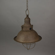 Antique Dark Brown Finish Farmhouse Battery Operated LED Pendant Light with Timer - Hanging Accent Lamp - Indoor / Outdoor