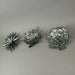 Set of 3 Galvanized Metal Flower Wall Hanging Sculptures Home Decor Floral Art 10 Inches High - Nature Accents For Country or