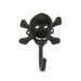 Set of 3 Rustic Brown Cast Iron Skull and Crossbones Decorative Wall Hooks - Pirate Themed Towel, Clothing or Coat Rack -