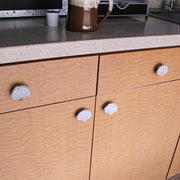 White - Image 4 - Set of 6 Antique White Cast Iron Scallop Sea Shell Drawer Pulls Nautical Cabinet Knobs - 2 Inches Long -