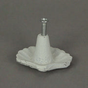 White - Image 10 - Set of 6 Antique White Cast Iron Scallop Sea Shell Drawer Pulls Nautical Cabinet Knobs - 2 Inches Long -