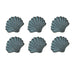 Light Blue - Image 1 - Set of 6 Blue Cast Iron Scallop Sea Shell Drawer Pulls Nautical Cabinet Knobs Nautical Décor