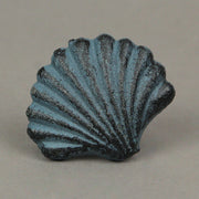 Light Blue - Image 7 - Set of 6 Blue Cast Iron Scallop Sea Shell Drawer Pulls Nautical Cabinet Knobs - 2 Inches Long -