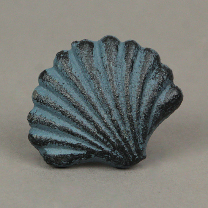 Light Blue - Image 7 - Set of 6 Blue Cast Iron Scallop Sea Shell Drawer Pulls Nautical Cabinet Knobs Nautical Décor