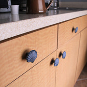 Light Blue - Image 5 - Set of 6 Blue Cast Iron Scallop Sea Shell Drawer Pulls Nautical Cabinet Knobs - 2 Inches Long -