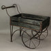 Dark Wood & Metal - Image 8 - 24 Inch Rustic Black Wood & Metal Wagon Cart Style Plant Stand 17in x 11.5in x 4.5in Basket