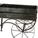 Dark Wood & Metal - Image 7 - 24-Inch Rustic Black Wood and Metal Wagon Cart-Style Plant Stand / Holder Featuring a 17in x