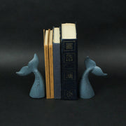 Blue - Image 7 - Set of 2 Nautical Cast Iron Whale Tail Decorative Bookends - Coastal Themed Shelves, and Beach House -