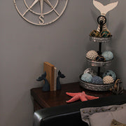 Blue - Image 4 - Set of 2 Nautical Cast Iron Whale Tail Decorative Bookends - Coastal Themed Shelves, and Beach House -